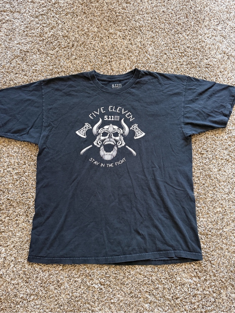 5.11 Tactical Black Short-Sleeve Graphic Tee with Viking Skull